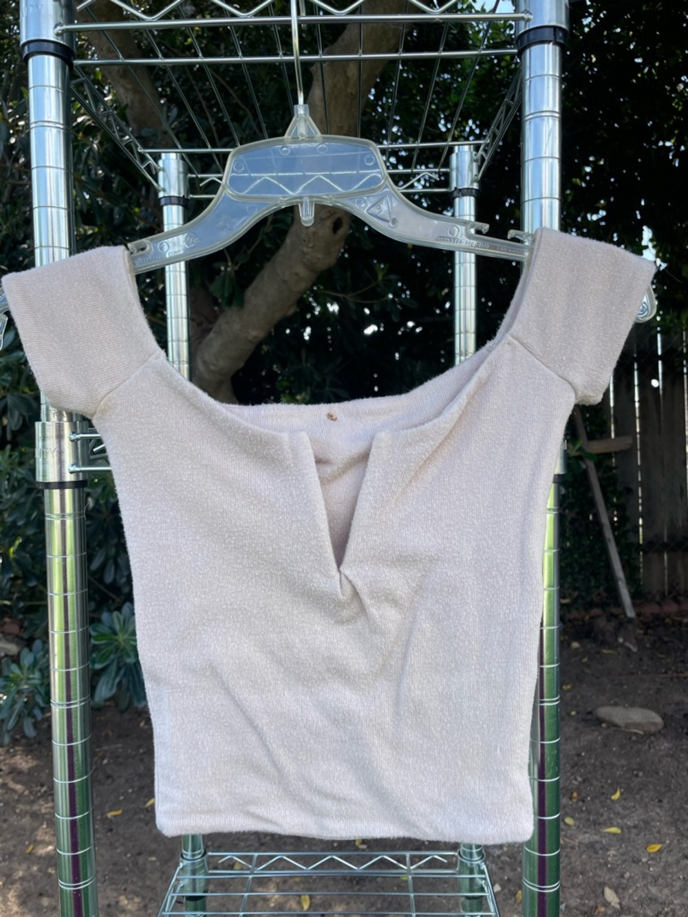 Women’s Off-Shoulder Cream Top